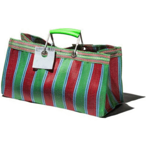 Recycled Plastic Stripe Bag - Wide