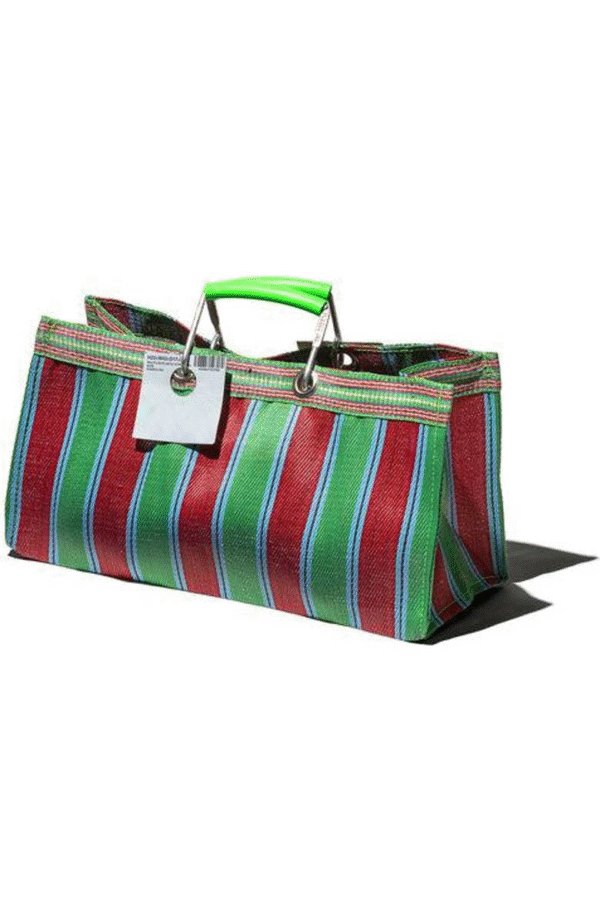 Recycled Plastic Stripe Bag - Wide