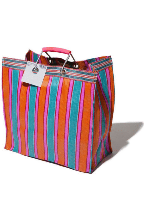 Recycled Plastic Stripe Bag - Square